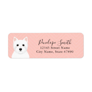 Väster Highland White Terrier-Returetiketter Returadress Etikett