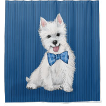 Väster Highland White Terrier Shower Curtain