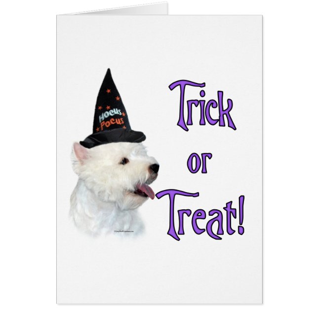 Väster Highland White Terrier Trick Hälsningskort (Framsidan)