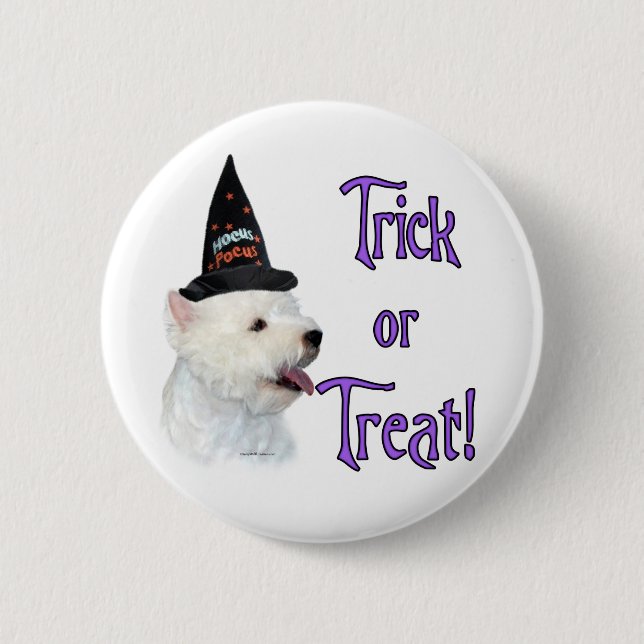 Väster Highland White Terrier Trick Knapp (Framsida)