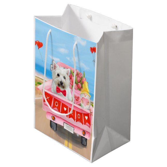 Väster Highland White Terrier Valentine Day Lastbi (Framsidan Vinklad)