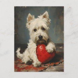 Väster Highland White Terrier Valentine Day Vykort