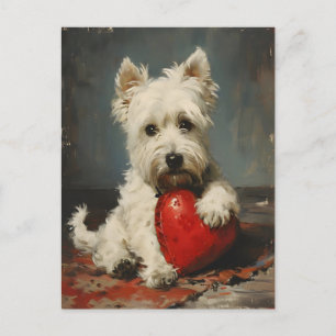 Väster Highland White Terrier Valentine Day Vykort