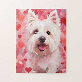 Väster Highland White Terrier Valentines day Pussel