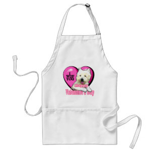 Väster Highland White Terrier-Valentineser Förkläde