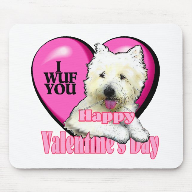 Väster Highland White Terrier-Valentineser Musmatta (Framsidan)