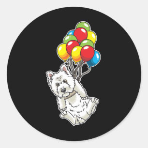 Väster Highland White Terrier Westie Gifts Runt Klistermärke