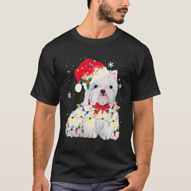 Väster Highland White Terrier Westie Hund jul G T Shirt (Framsida)