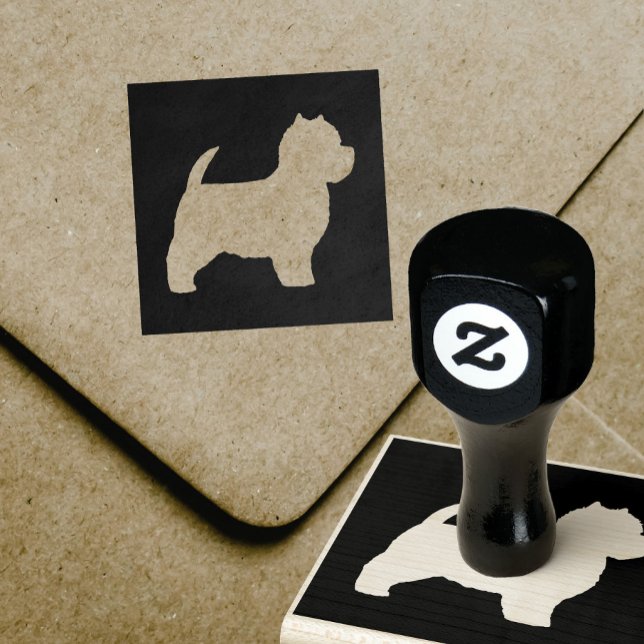 Väster Highland White Terrier Westie Hund Silhouet Stämpel (Skapare uppladdad)