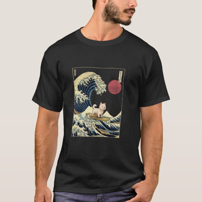 Väster Highland White Terrier Westie Japanska Kana T Shirt (Framsida)