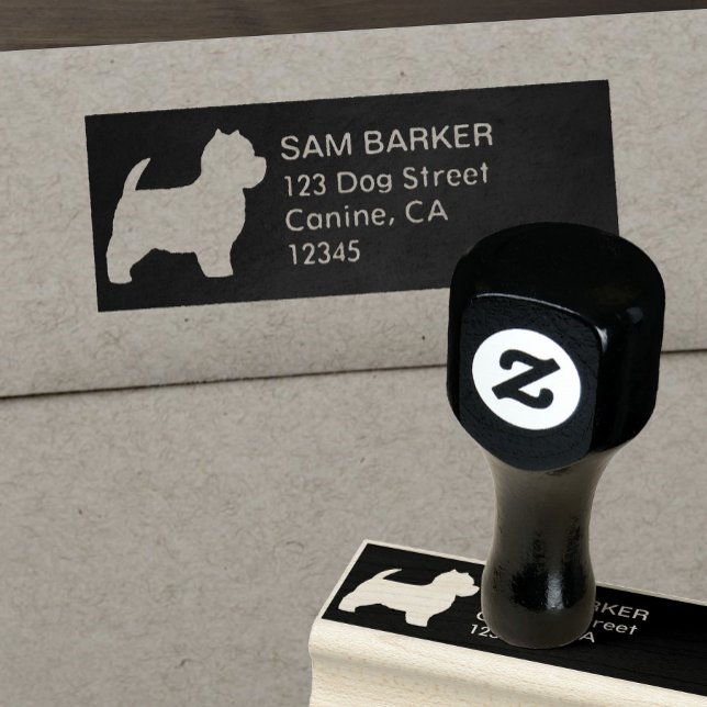 Väster Highland White Terrier Westie Returadress Stämpel (Skapare uppladdad)