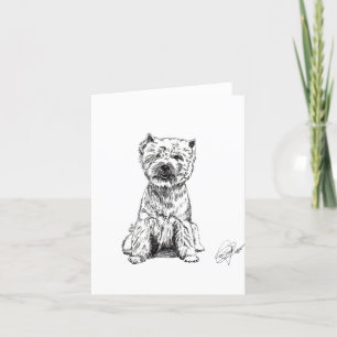 VÄSTER HIGHLAND WHITE TERRIER. "WESTY" TACK KORT