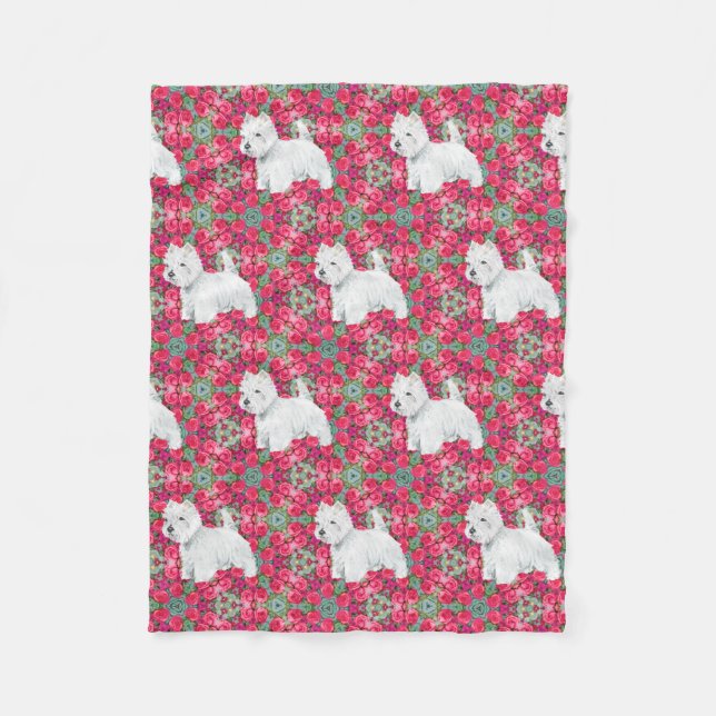 Väster Highland White Terriers Fleecefilt (Framsidan)