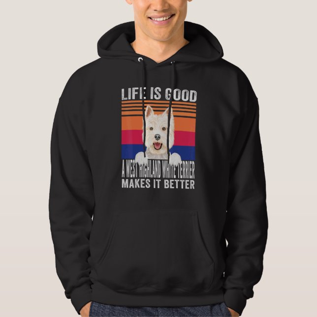 Väster Highland White Terriers gör din livs Bra Hoodie (Framsida)