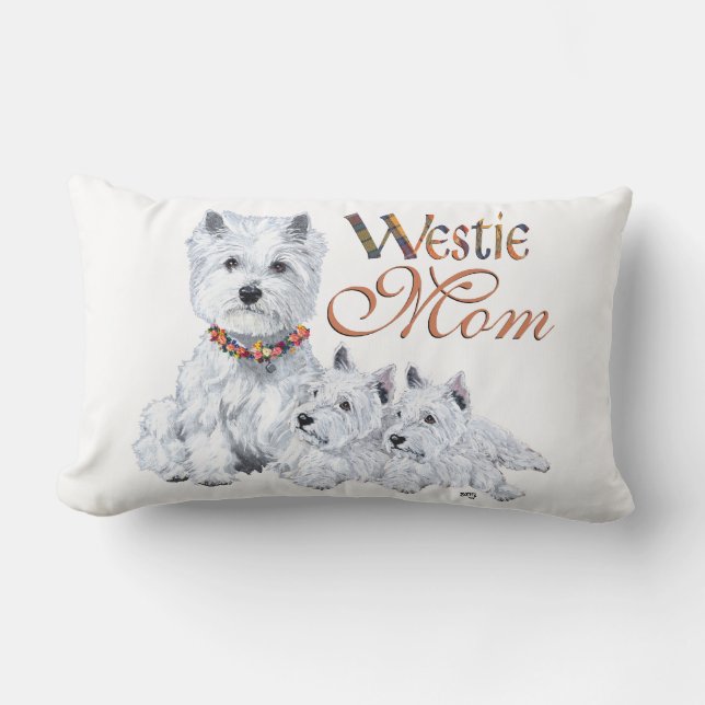 Väster Higland White Terrier MAMMA Lumbarkudde (Framsida)