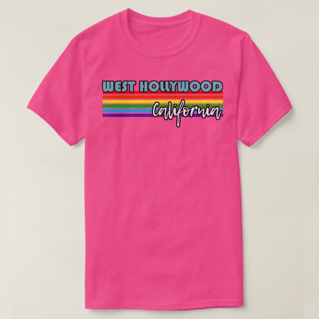 Väster Hollywood California Pride Väster Hollywood T Shirt (Design framsida)