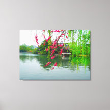 Väster i Hangzhou, China Stretched Canvas Prin