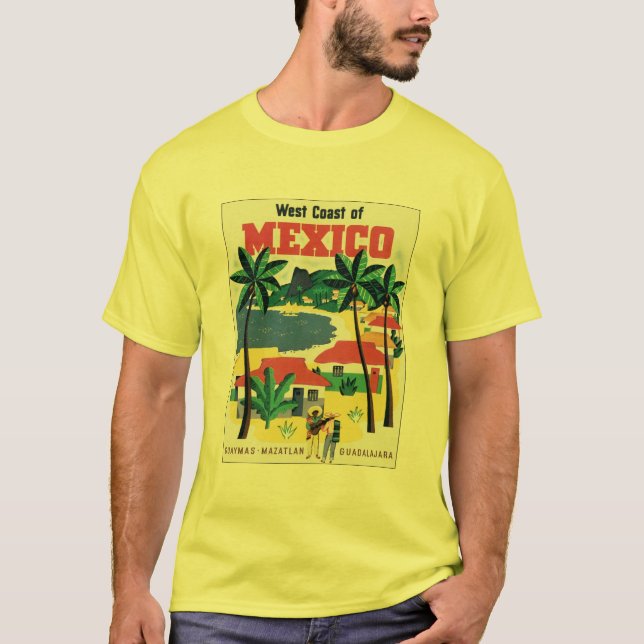 Väster i Mexiko Guaymas, Mazatlan, Guadalajar Tee Shirt (Framsida)