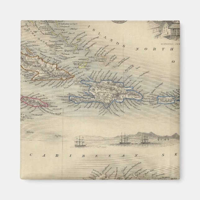 Väster Indien 3 Magnet (Framsidan)