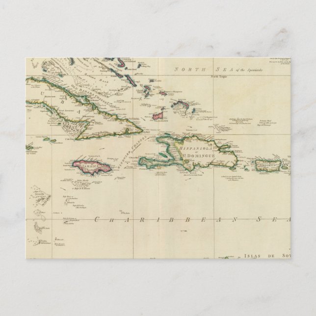 Väster Indien, öarna 2 Vykort (Framsida)