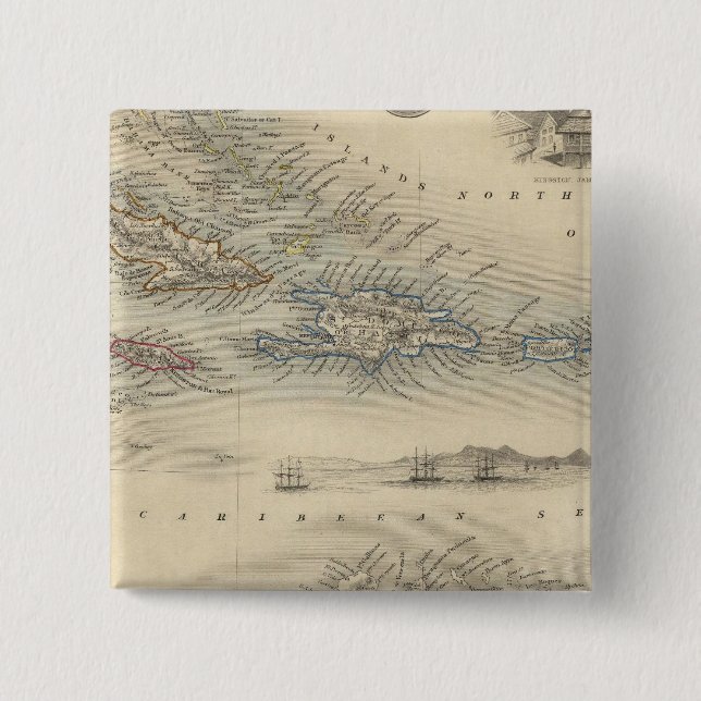 Väster Indien, öarna 3 Knapp (Framsida)