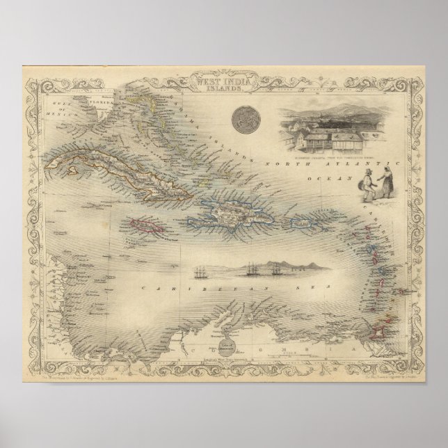 Väster Indien Poster (Framsidan)