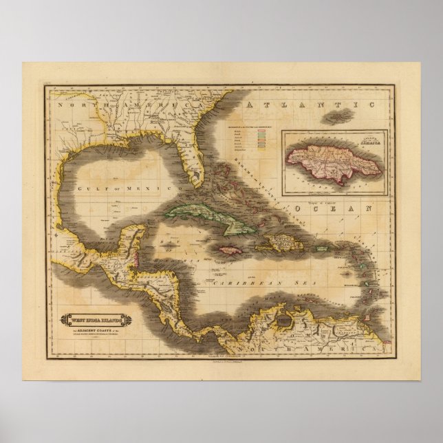 Väster Indien Poster (Framsidan)