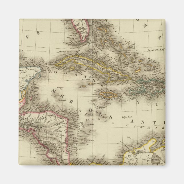 Väster Indies Centralamerika Magnet (Framsidan)