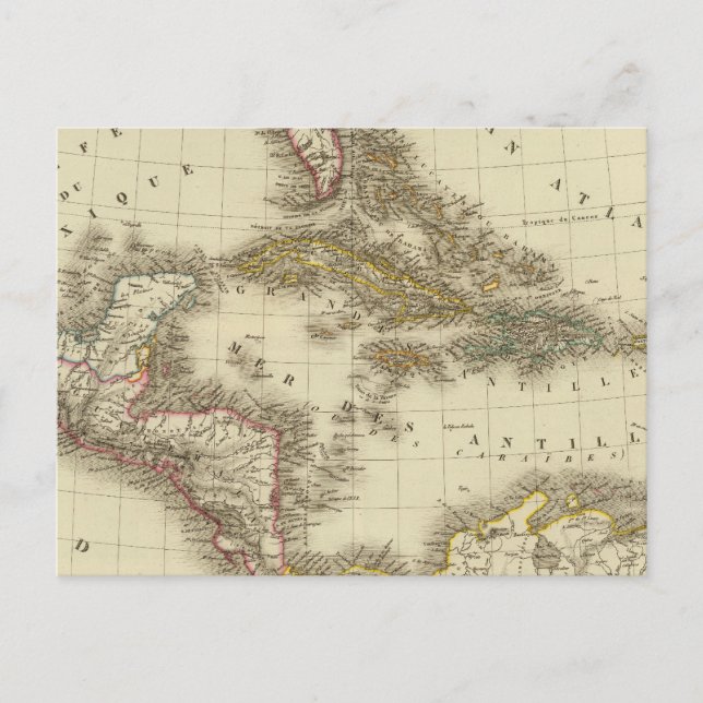 Väster Indies Centralamerika Vykort (Framsida)