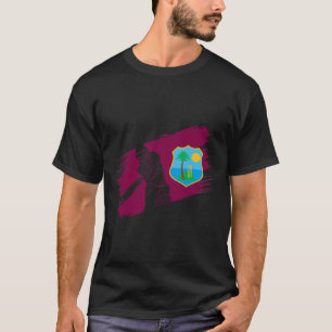 Väster Indies Flagga Indies Cricket Fläkt Player T Shirt