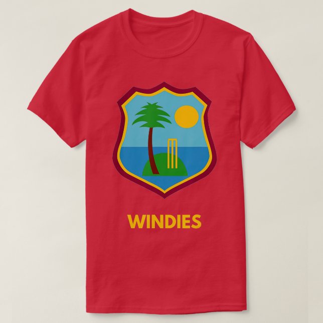 Väster Indies Windies Cricket Fläkt T Shirt (Design framsida)