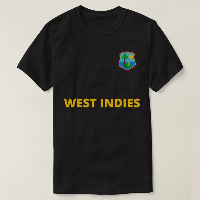 Väster Indies Windies Cricket Fläkt TShirt T Shirt (Design framsida)