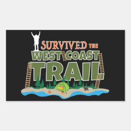 Väster, jag Överlevt Kusten-järnvägen i Väster Rektangulärt Klistermärke