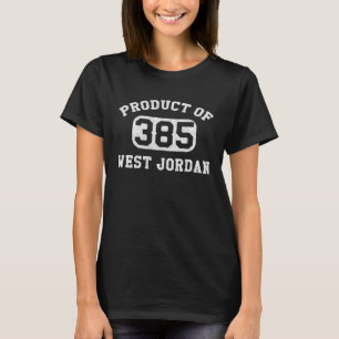Väster Jordan Utah Vintage Retro Area Code T Shirt