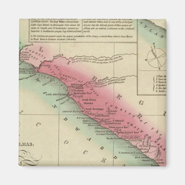 Väster Kusten av Afrika, från Sierra Leone Magnet (Framsidan)