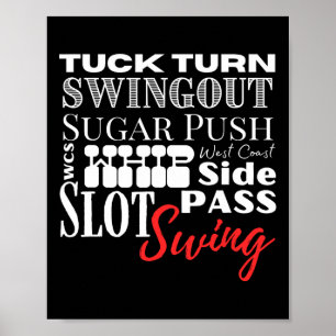 Väster Kusten Swing Dance Wcs Dancing Terms Dancer Poster