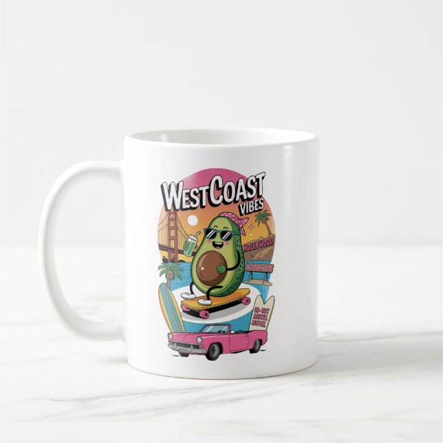 Väster Kusten Vibes Avocado Kaffemugg (Vänster)