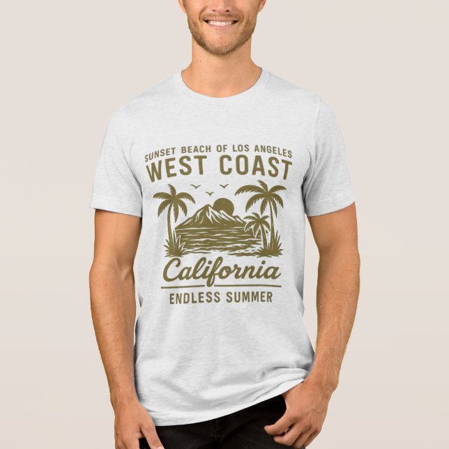 Väster Kusten Vibes - California Sunset Escape T Shirt (Framsida)