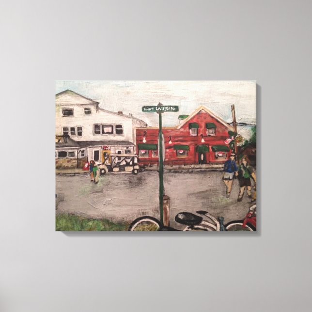 "Väster Lakeshore Drive" Kelleys ö, Ohio Canvastryck (Framsida)