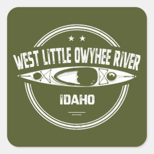 Väster Little Owyhee River Idaho Kayaking Fyrkantigt Klistermärke