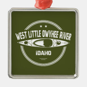Väster Little Owyhee River Idaho Kayaking Julgransprydnad Metall