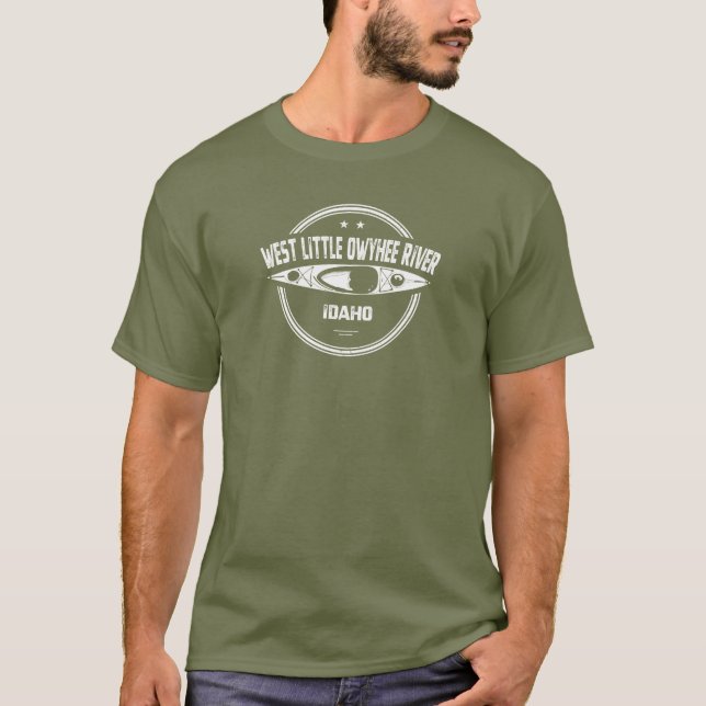 Väster Little Owyhee River Idaho Kayaking T Shirt (Framsida)