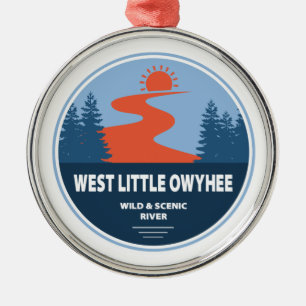 Väster Little Owyhee Vild och Scenia River Oregon Julgransprydnad Metall