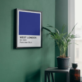 Väster London Pensionär Blue - White Gräns Perfect Poster
