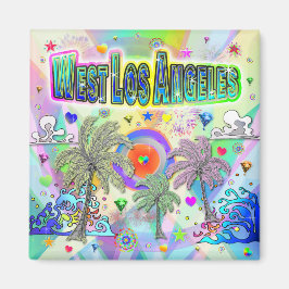 Väster Los Angeles Deep Dream Magnet