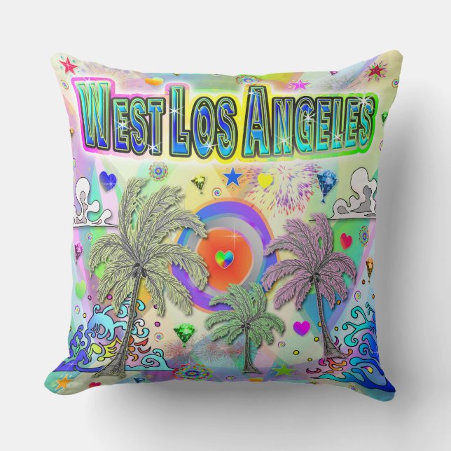 Väster Los Angeles Deep Dream Pillow Kudde (Framsida)