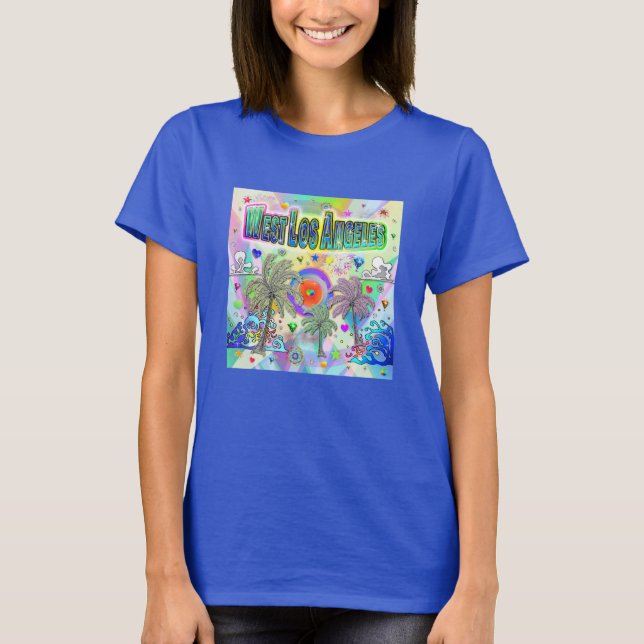 Väster Los Angeles Deep Dream T-Shirt (Framsida)
