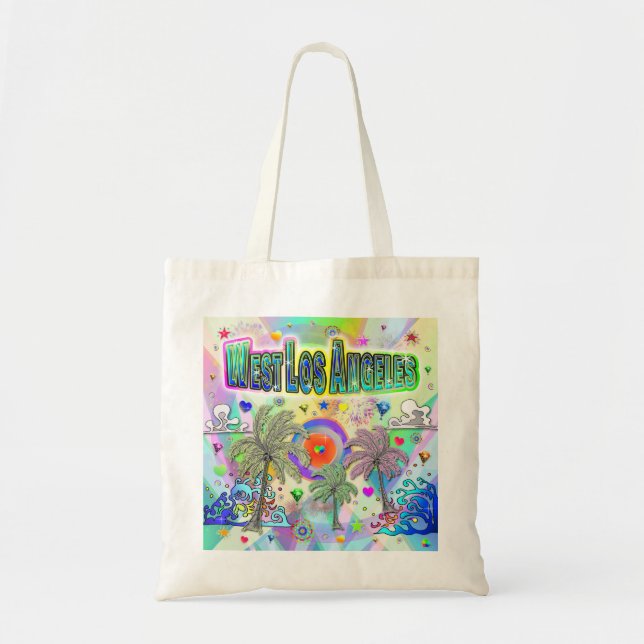 Väster Los Angeles Deep Dream Tote Bag Tygkasse (Framsidan)