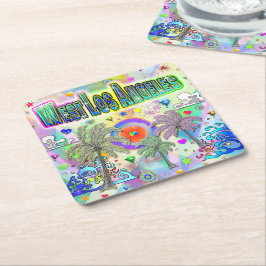Väster Los Angeles Deep Dream Underlägg