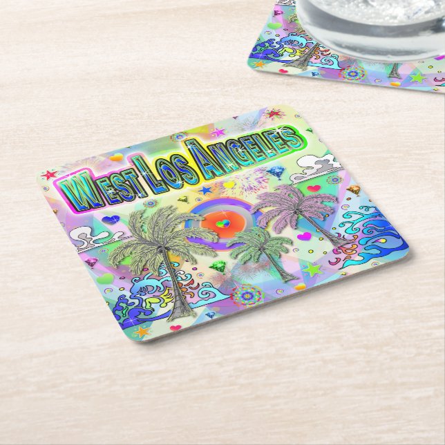 Väster Los Angeles Deep Dream Underlägg (Vinklad)